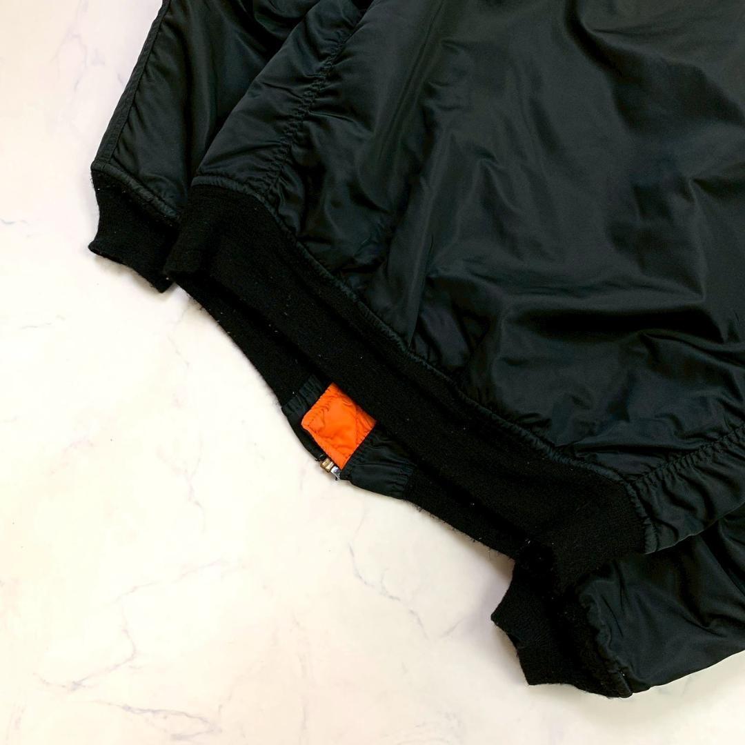 希少カラー★80s USA製 ALPHA MA-1 ブラック M　D601