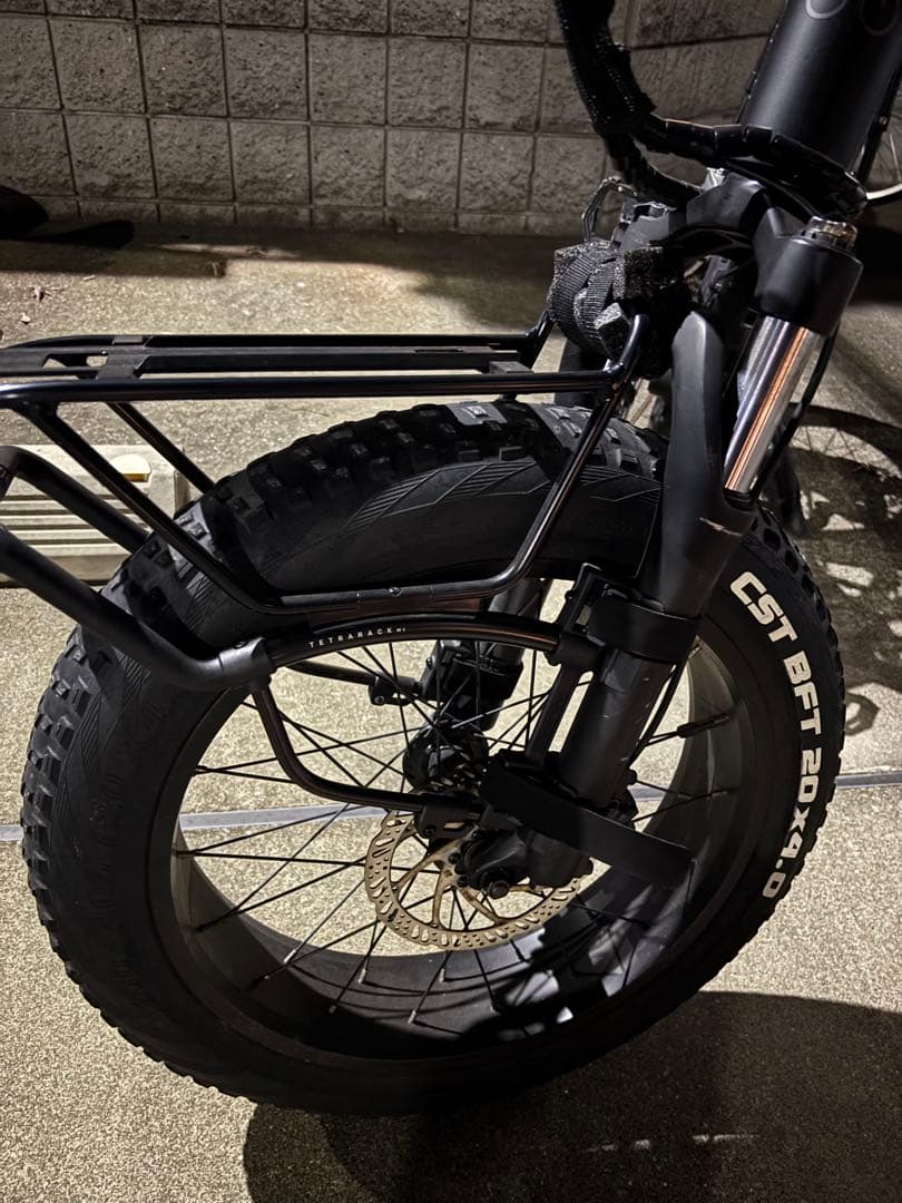 ファットタイヤ 電動アシスト自転車用　フロントキャリア【MATE X】　カゴ付き