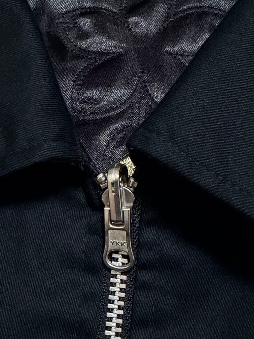 未使用近い ２面用 百花繚乱 富士山 桜 日本限定 スカジャン サテン