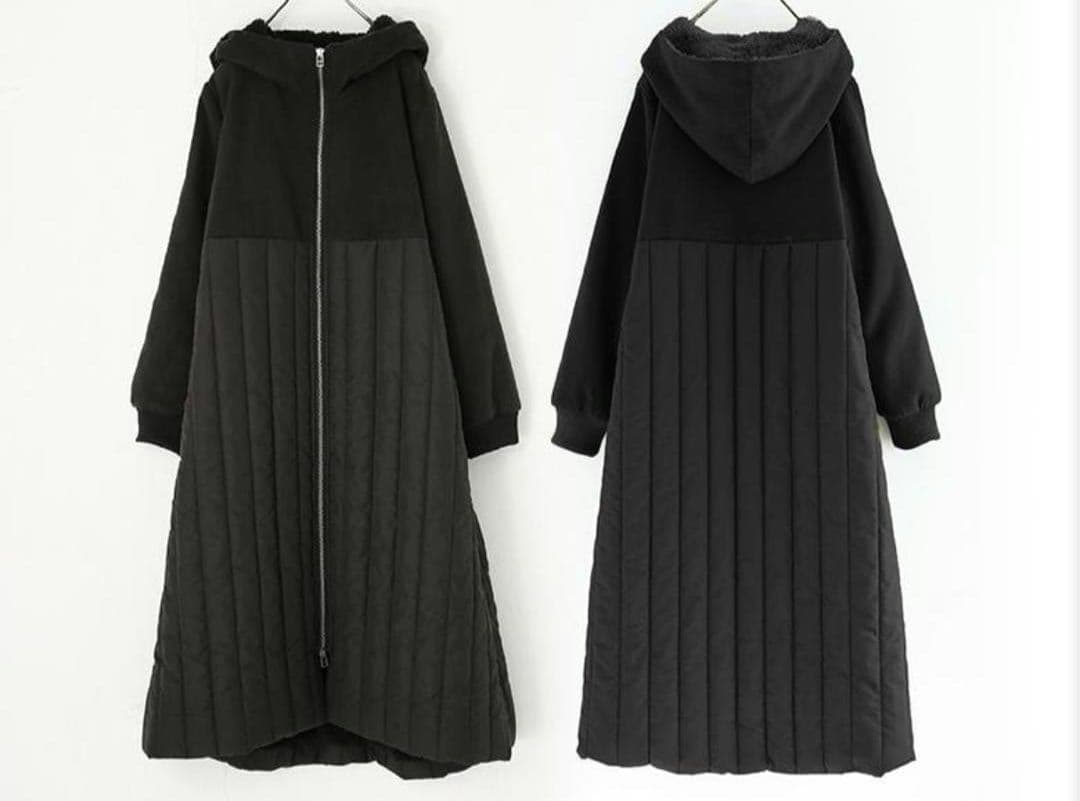 お値下げ♪完売品　12,900円　kOhAKU 異素材切替　キルティングコート