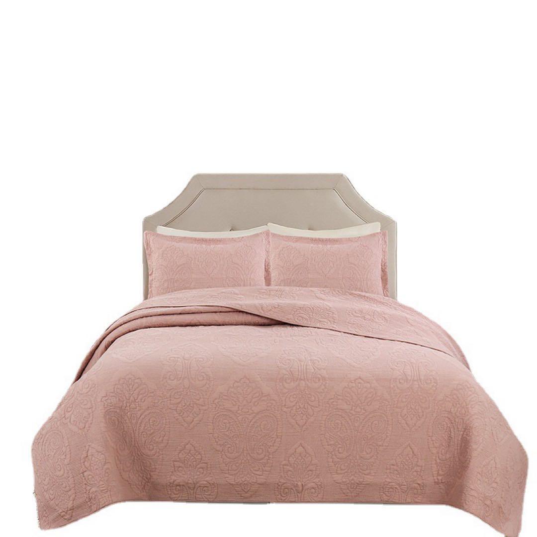 キルトベッドカバー3点セット綿マルチカバー キルティング PSL