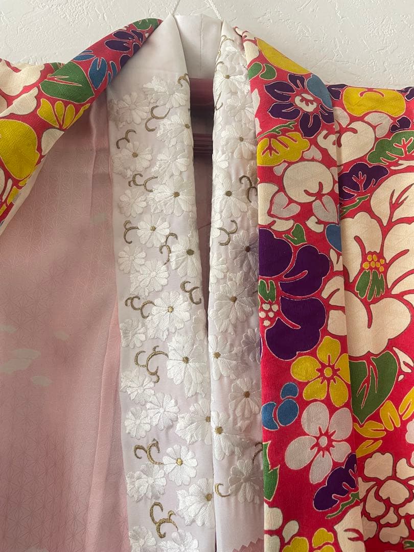 七五三　ハーフ成人式　ジュニア　大きめ7歳さん　アンティークお着物セット