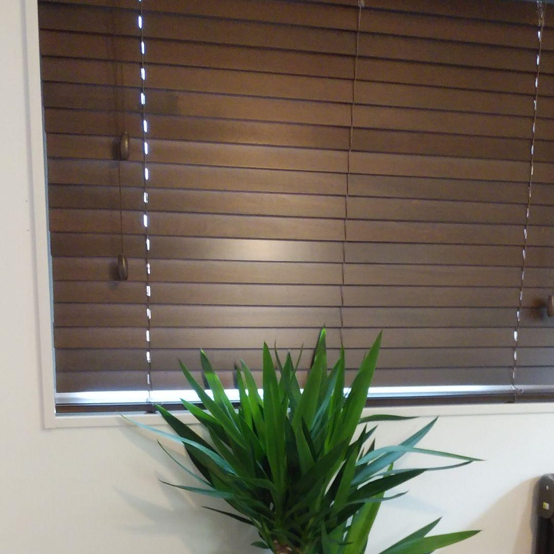 ウッドブラインド⭐新品未使用未開封87×200シックでおしゃれなダークブラウン