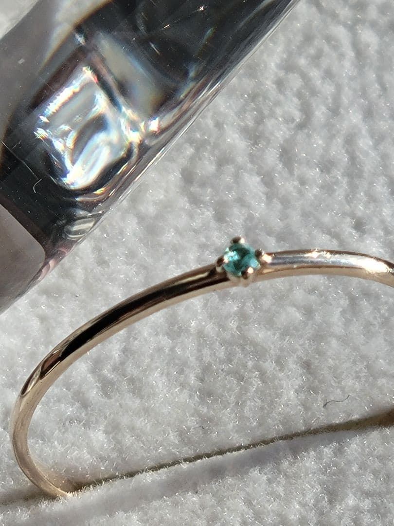 美品★K10 YG リング 指輪 パライバトルマリン 11.5号