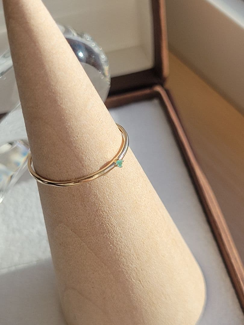 美品★K10 YG リング 指輪 パライバトルマリン 11.5号