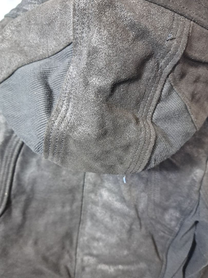 未使用　ノーアイディー　NO ID　レザーフードジャケット