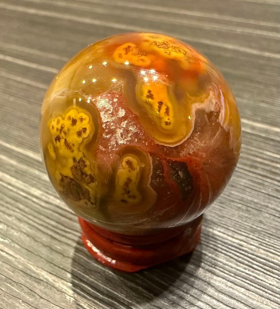 希少♡ 激レア 戦国紅瑪瑙 スフィア 丸玉 ② 瑪瑙 天然石