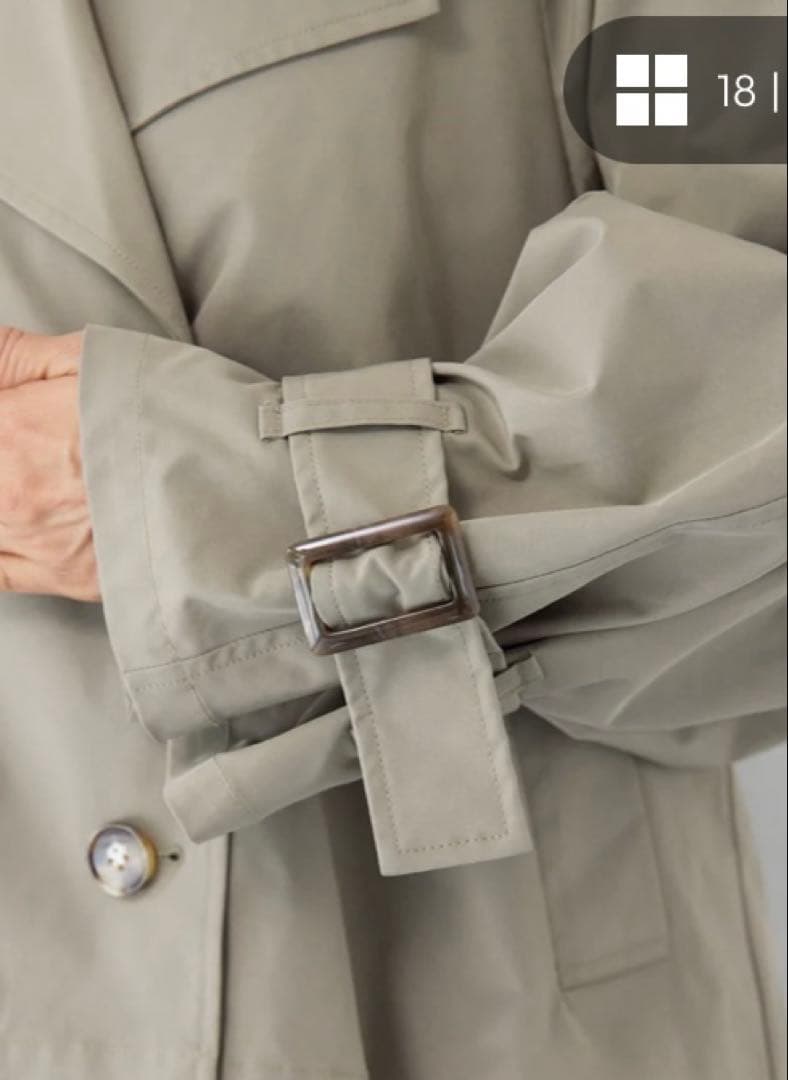 PLUS OTOHA プラスオトハ ショートトレンチコート カーキ