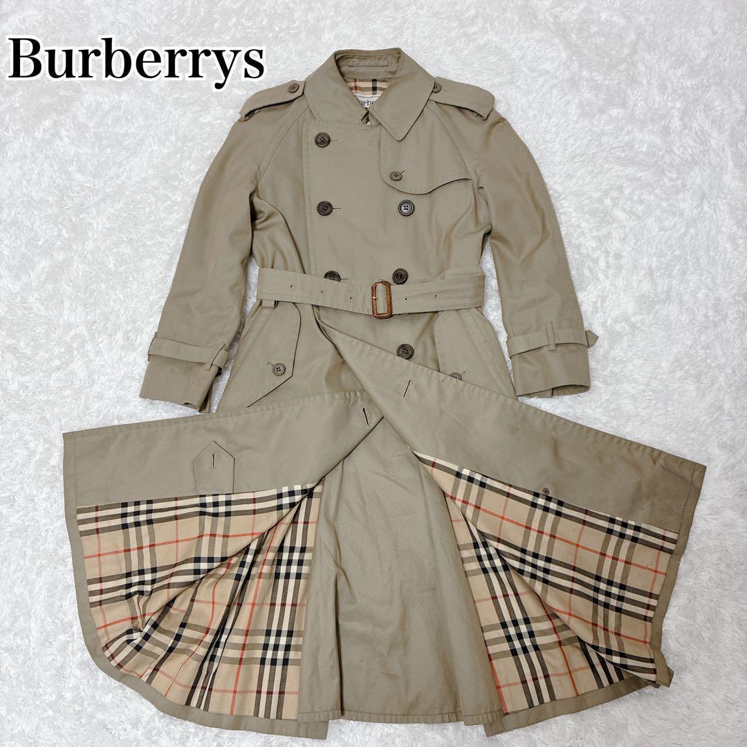 【白タグ】Burberrys バーバリー トレンチコート ノバチェック ベルト付