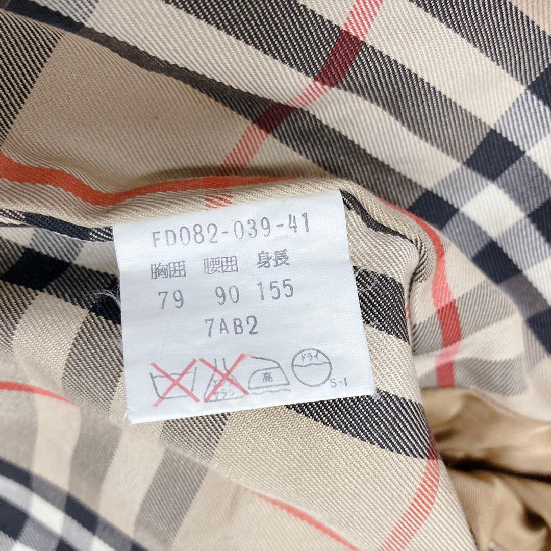 【白タグ】Burberrys バーバリー トレンチコート ノバチェック ベルト付