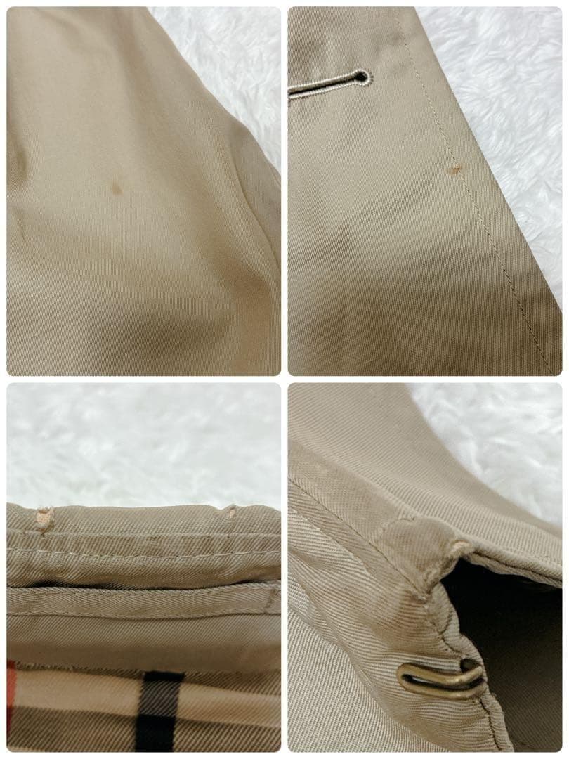 【白タグ】Burberrys バーバリー トレンチコート ノバチェック ベルト付