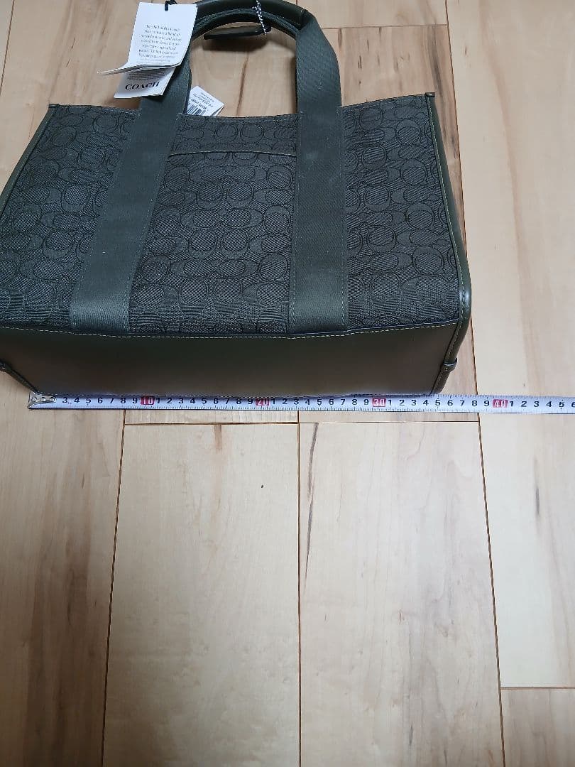 新品未使用　COACH　ダークグリーン トートバッグ キャンバス