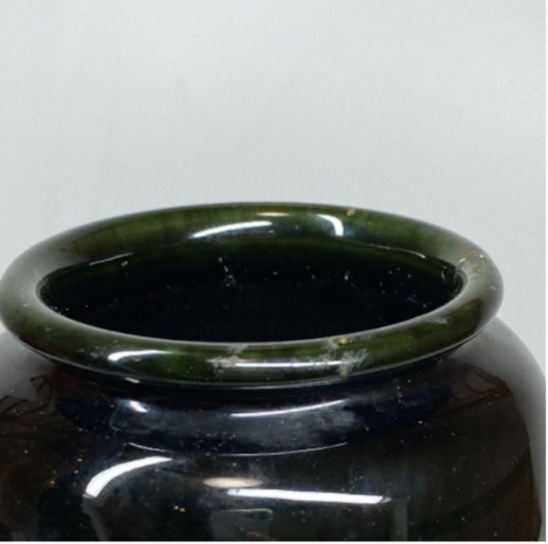 時代物 黒釉　高さ約32.4㎝ y619