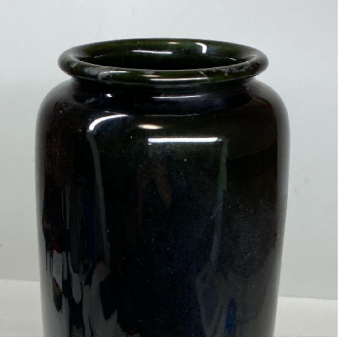時代物 黒釉　高さ約32.4㎝ y619