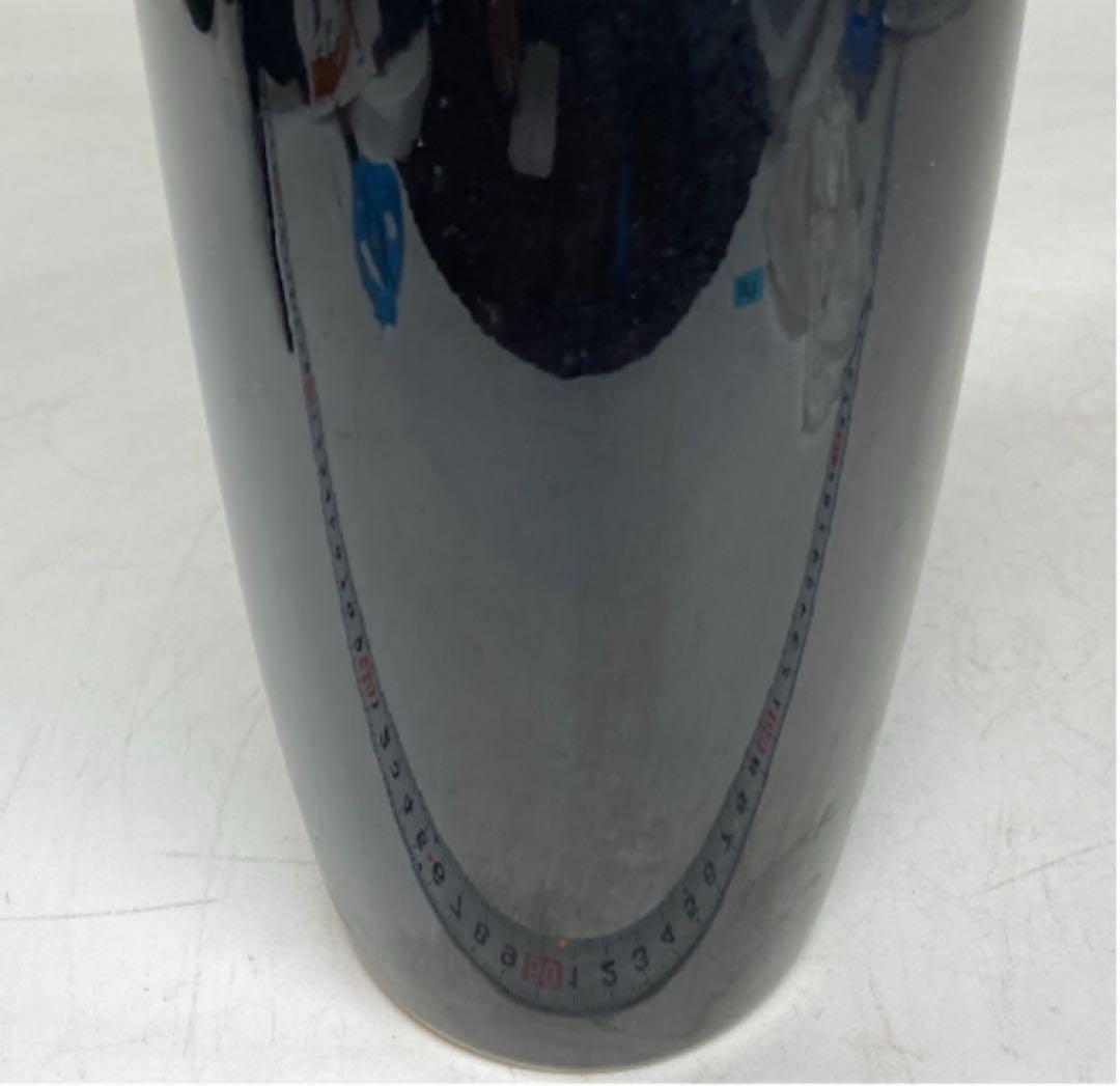 時代物 黒釉　高さ約32.4㎝ y619