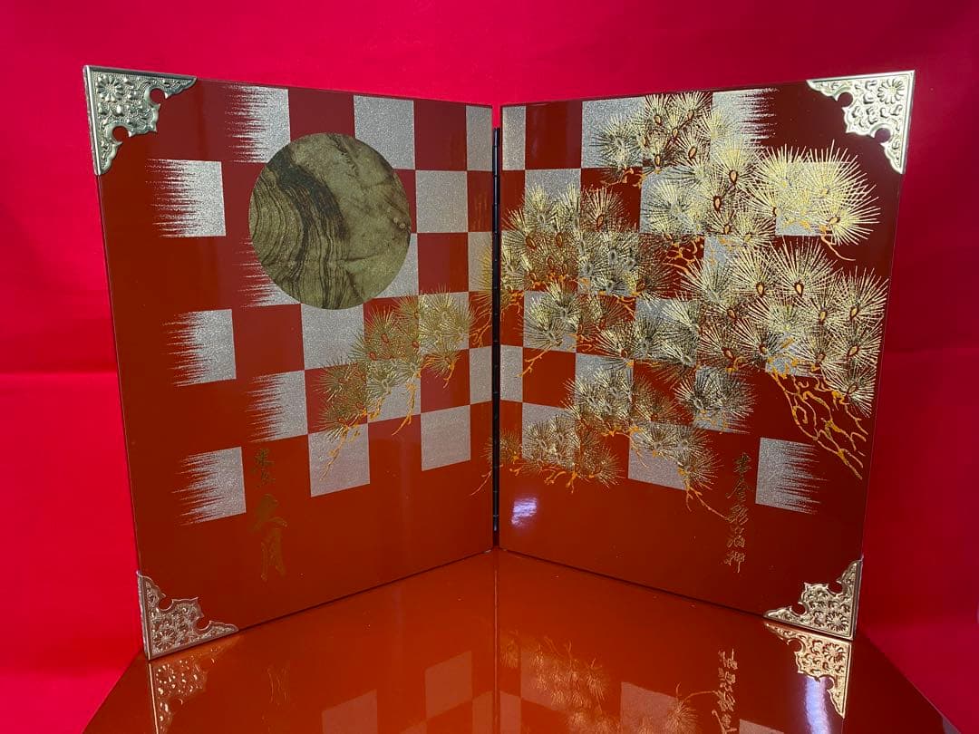 上杉謙信　東京久月　五月人形　家紋付き兜飾り収納セット・本金彩箔押