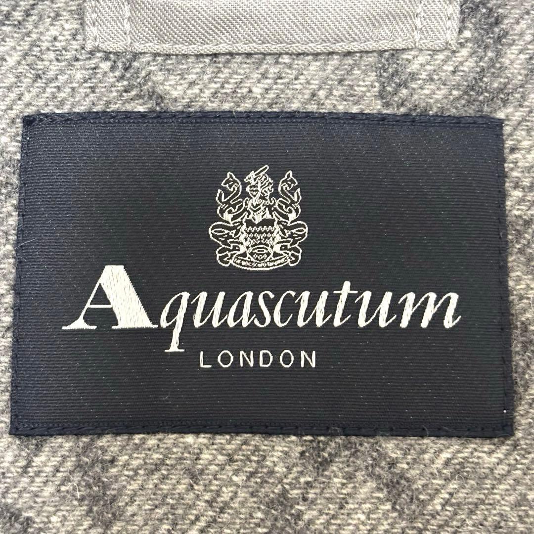 Aquascutum アクアスキュータム 現行タグ ダッフルコート M グレー