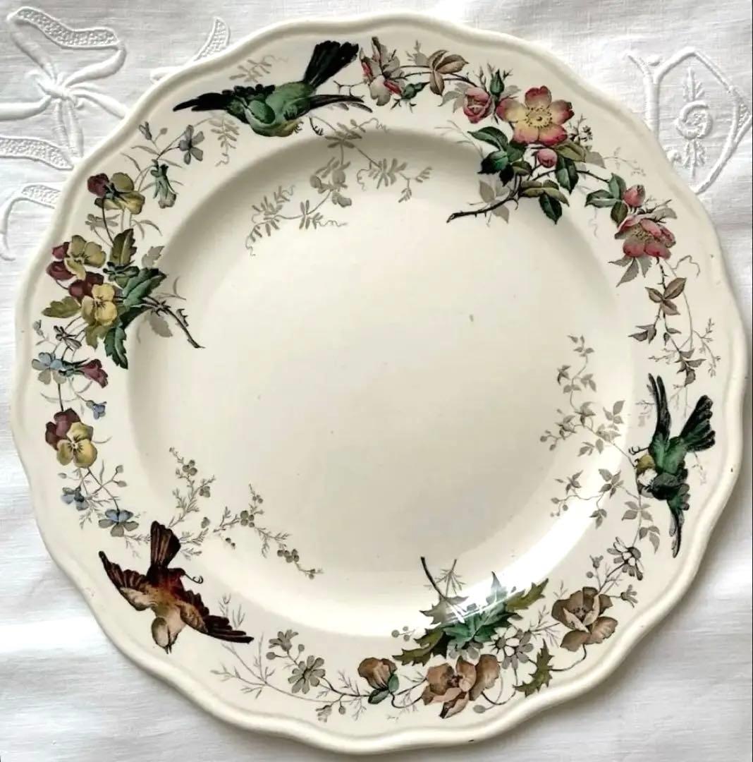 エミールブルジョワ　小鳥とお花の美しいプレート