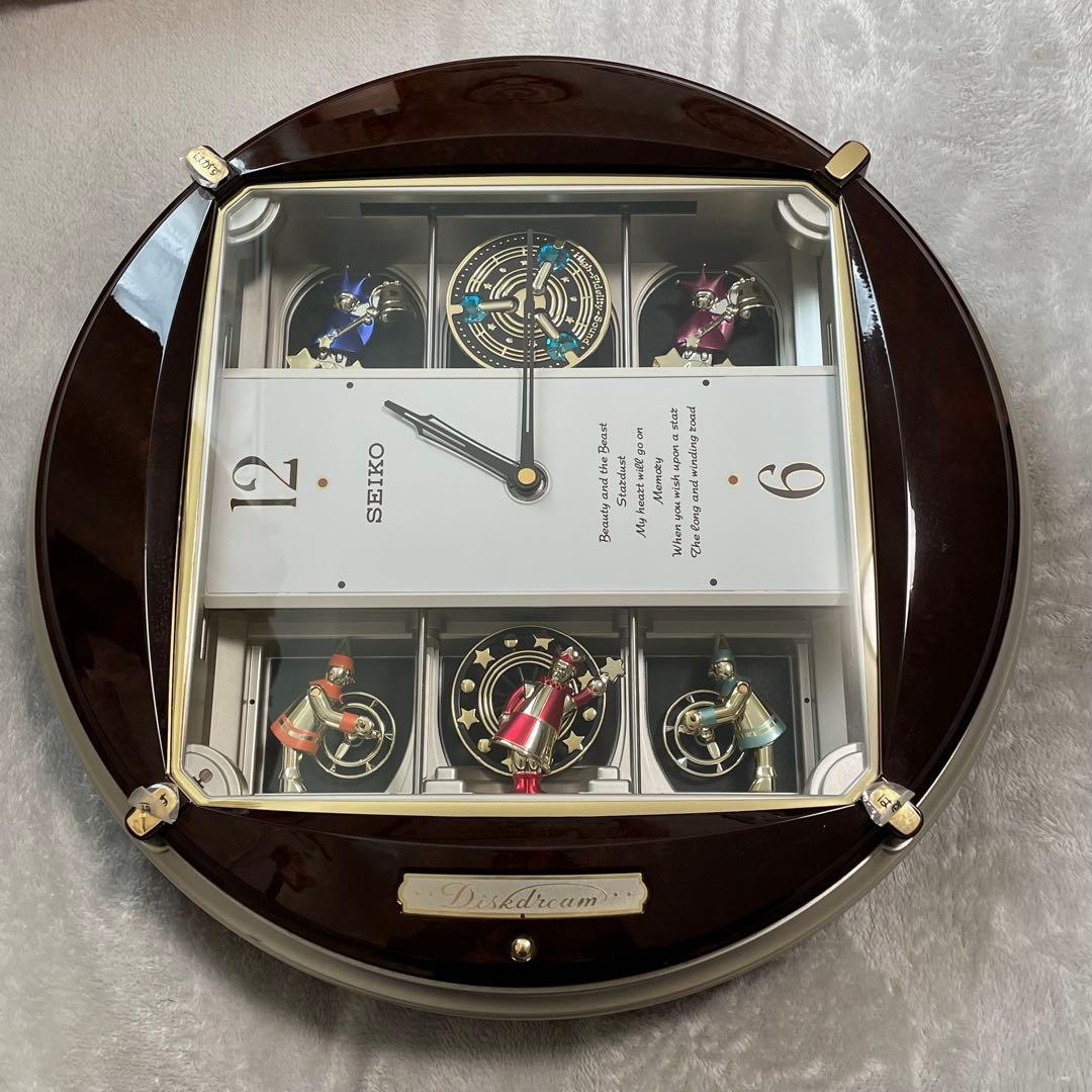 美品 RE544B からくり時計 セイコー ディスクドリーム 掛け時計