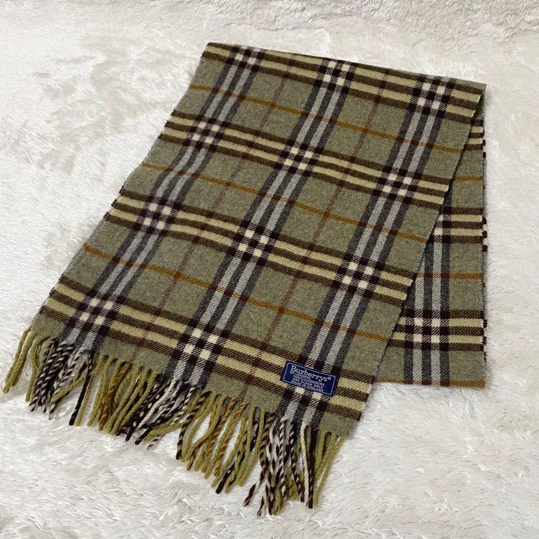 Burberry’s バーバリー マフラー ノバチェック カシミヤ イエロー