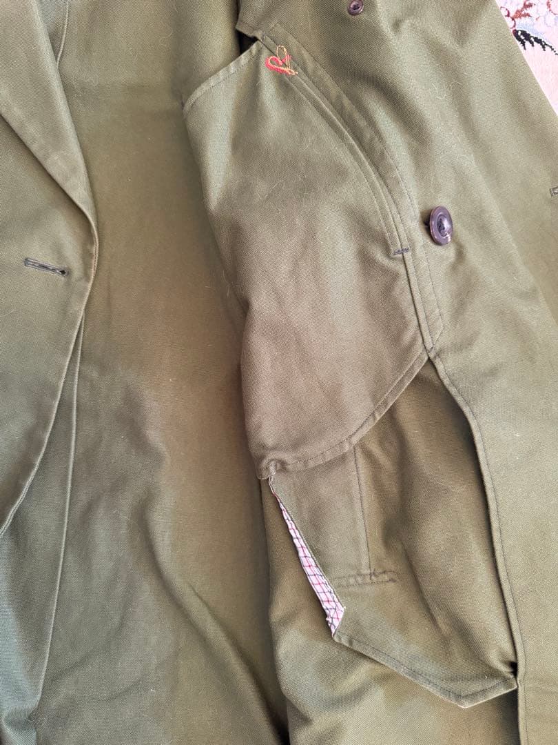 美品45R ✳︎オリーブグリーン トレンチコート　サイズ2