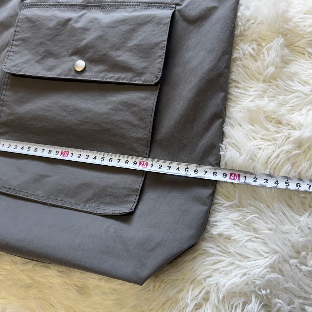 MHL PROOFED HIGHCOUNT TWILL TOTE グレー A4可