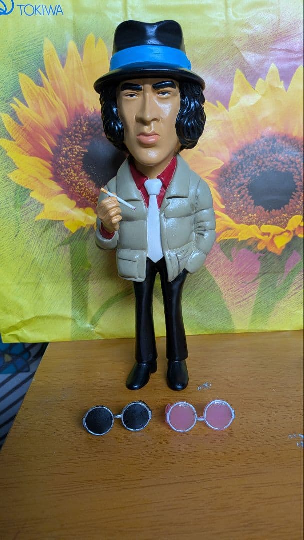 松田優作　ソフビ　フィギュア　探偵物語　工藤ちゃん　サングラス付　塗装済み完成品