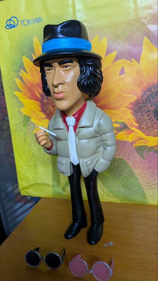 松田優作　ソフビ　フィギュア　探偵物語　工藤ちゃん　サングラス付　塗装済み完成品