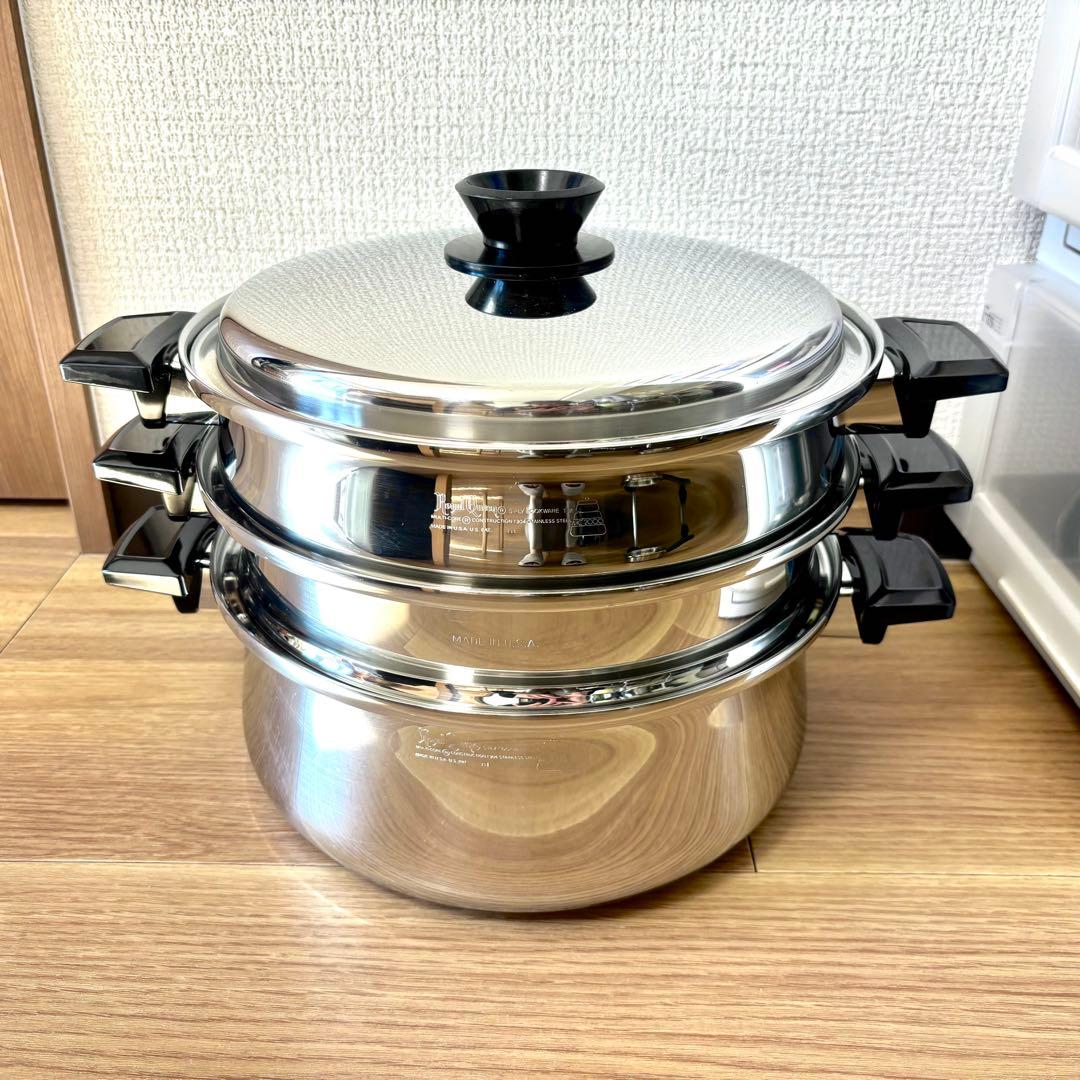 【超美品】ロイヤルクイーン　大フライパン　6リットル鍋セット　IH対応