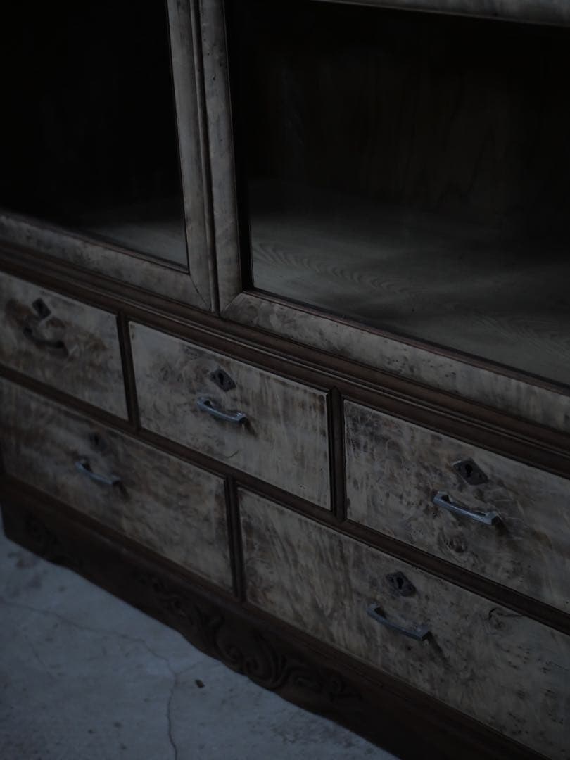 食器棚　収納棚　棚　本棚　木箱　収納　古家具　古道具　アンティーク　昭和レトロ