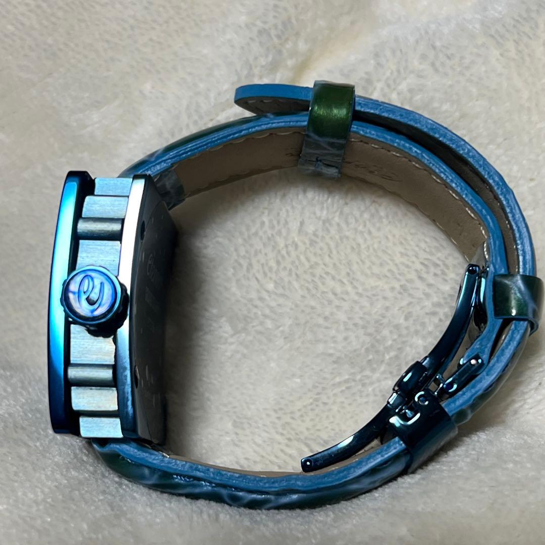 エテノワールetenoir 廃盤レアBLUEモデル腕時計 ETGS36自動巻き