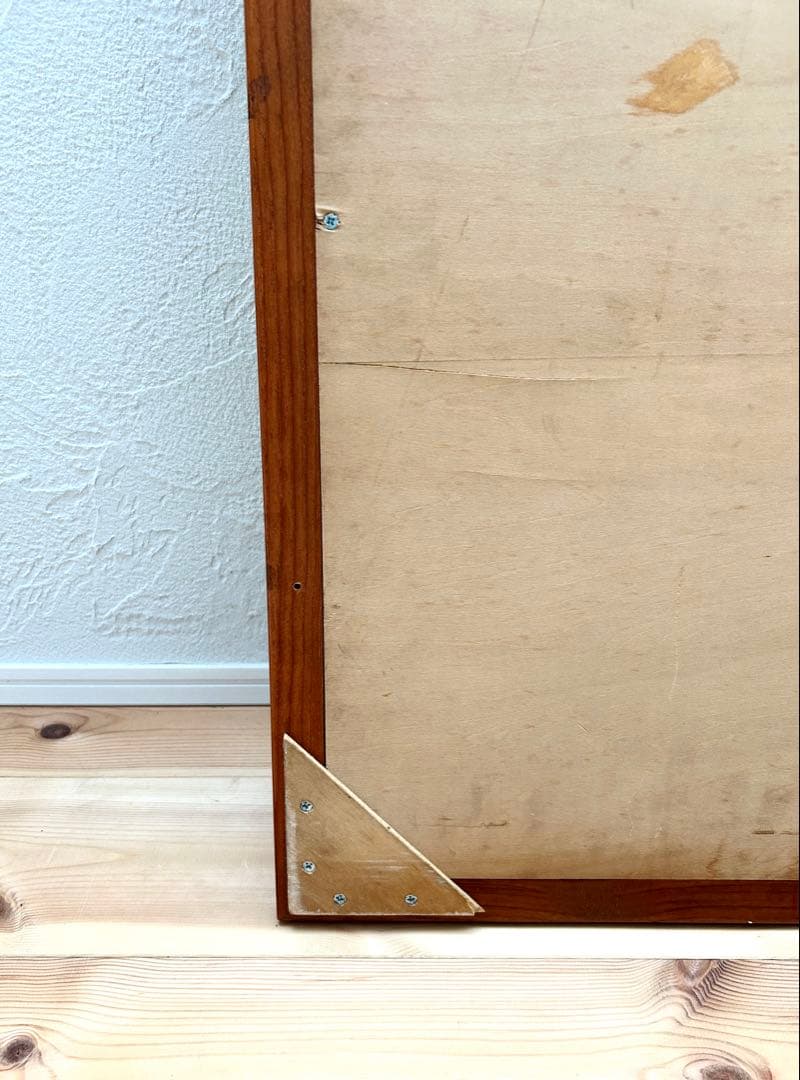 1950年代 ヨーロッパ アンティーク 姿見 木製 スタンドミラー 長方形