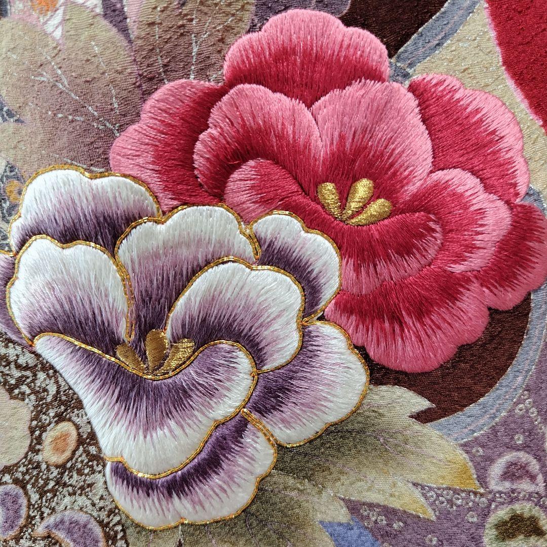 特価SALE中☆振袖フルセット・古典柄・絞り・豪華刺繍・金駒刺繍・金銀彩加工
