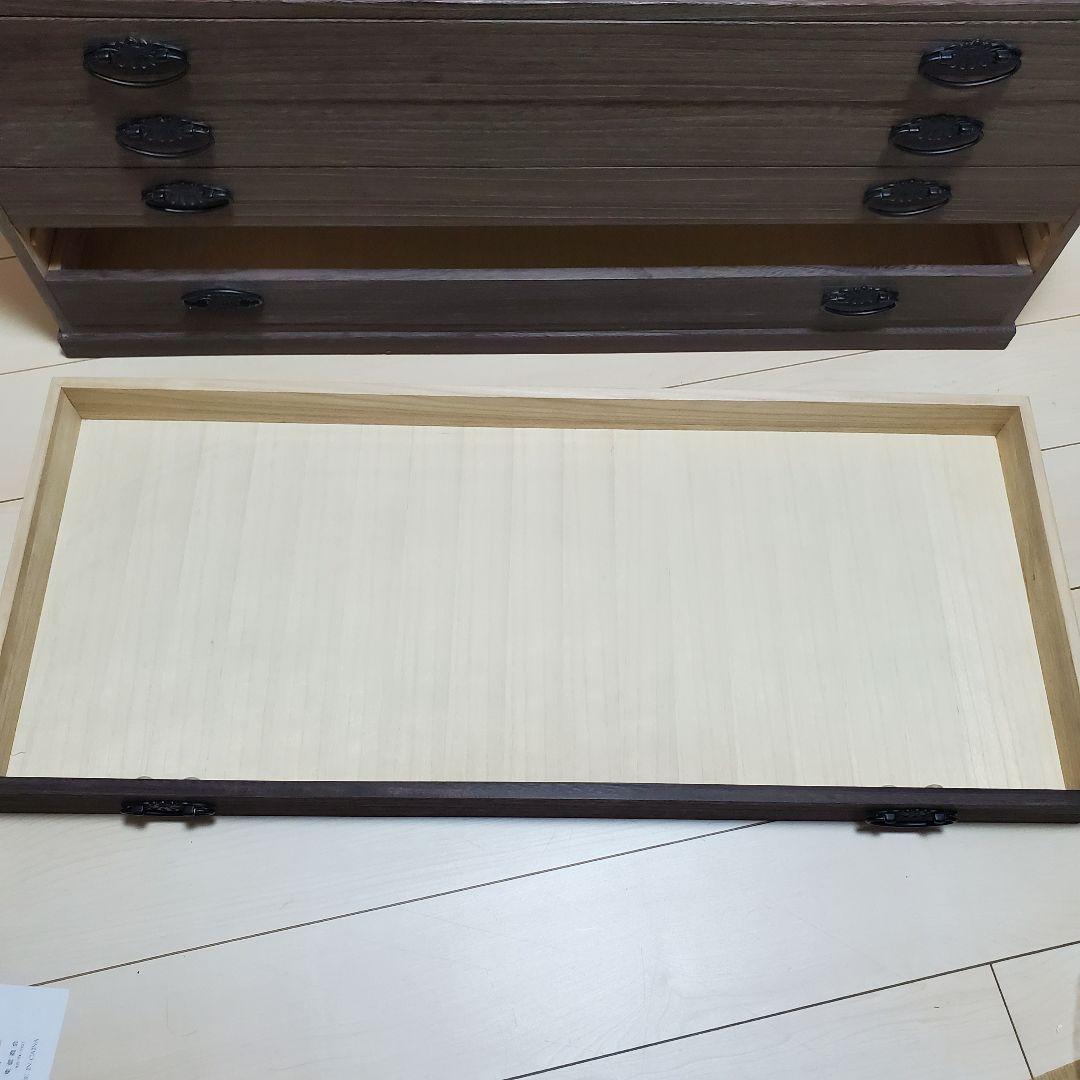 【美品 未使用に近い】桐箪笥 5段 天然木 宇造り・ろう仕上げ