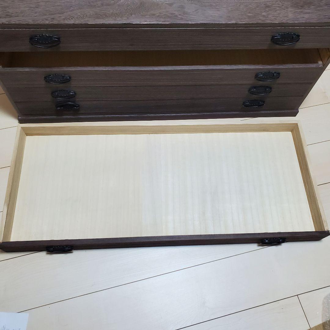 【美品 未使用に近い】桐箪笥 5段 天然木 宇造り・ろう仕上げ