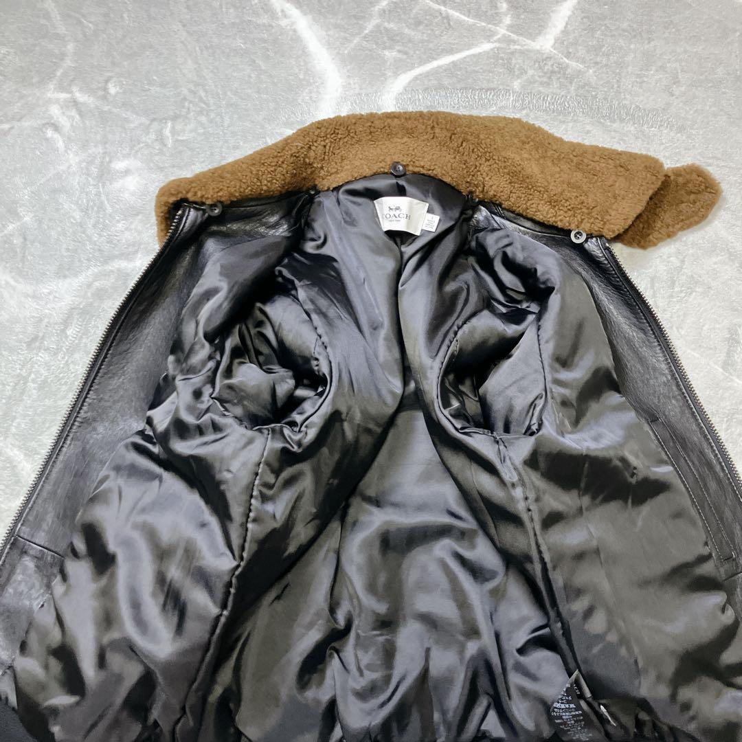 【極美品】COACH G-1 フライトジャケット 襟ボア ラムレザー 短丈 S