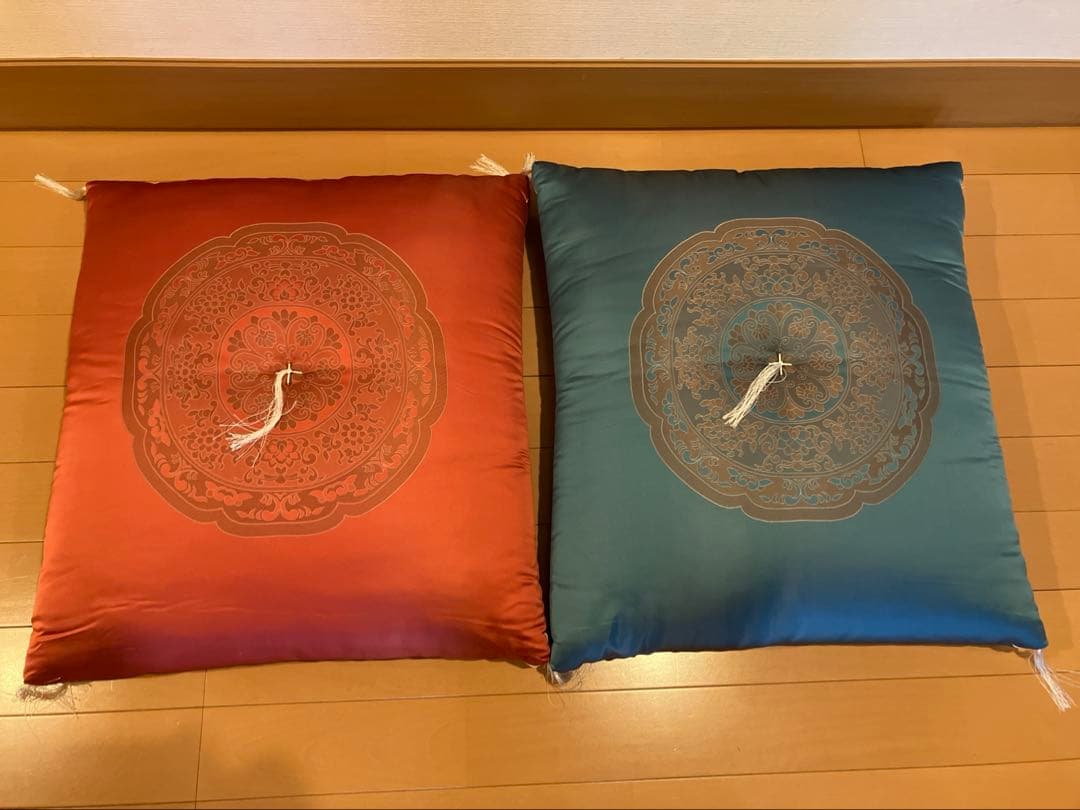 正絹　夫婦座布団