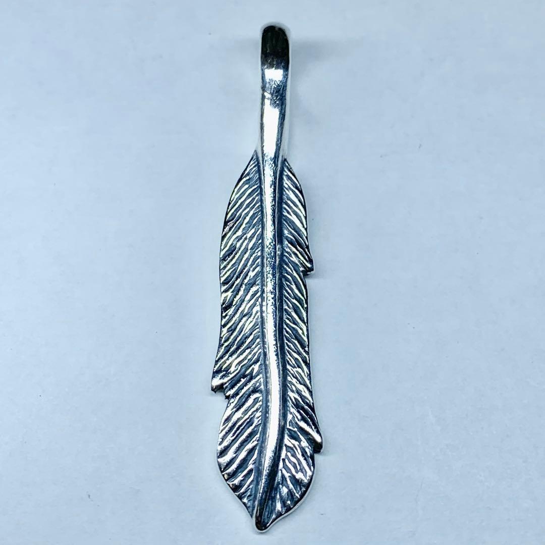 希少 ビルウォールレザー フェザー ペンダントトップ シルバー 925 いぶし