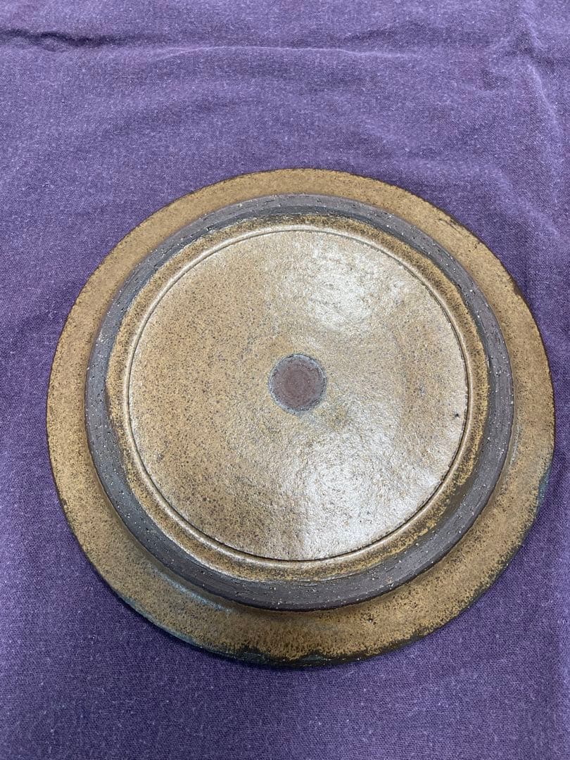 小澤基晴 8寸 24cm ブロンズ しのぎ 皿 2枚組