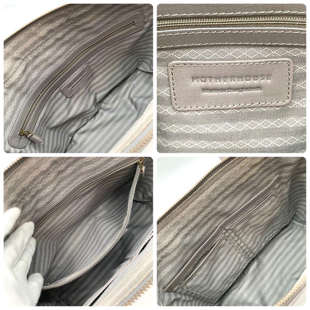 sy bloom✨ マザーハウス アンティーク トートバッグ 本革 グレー