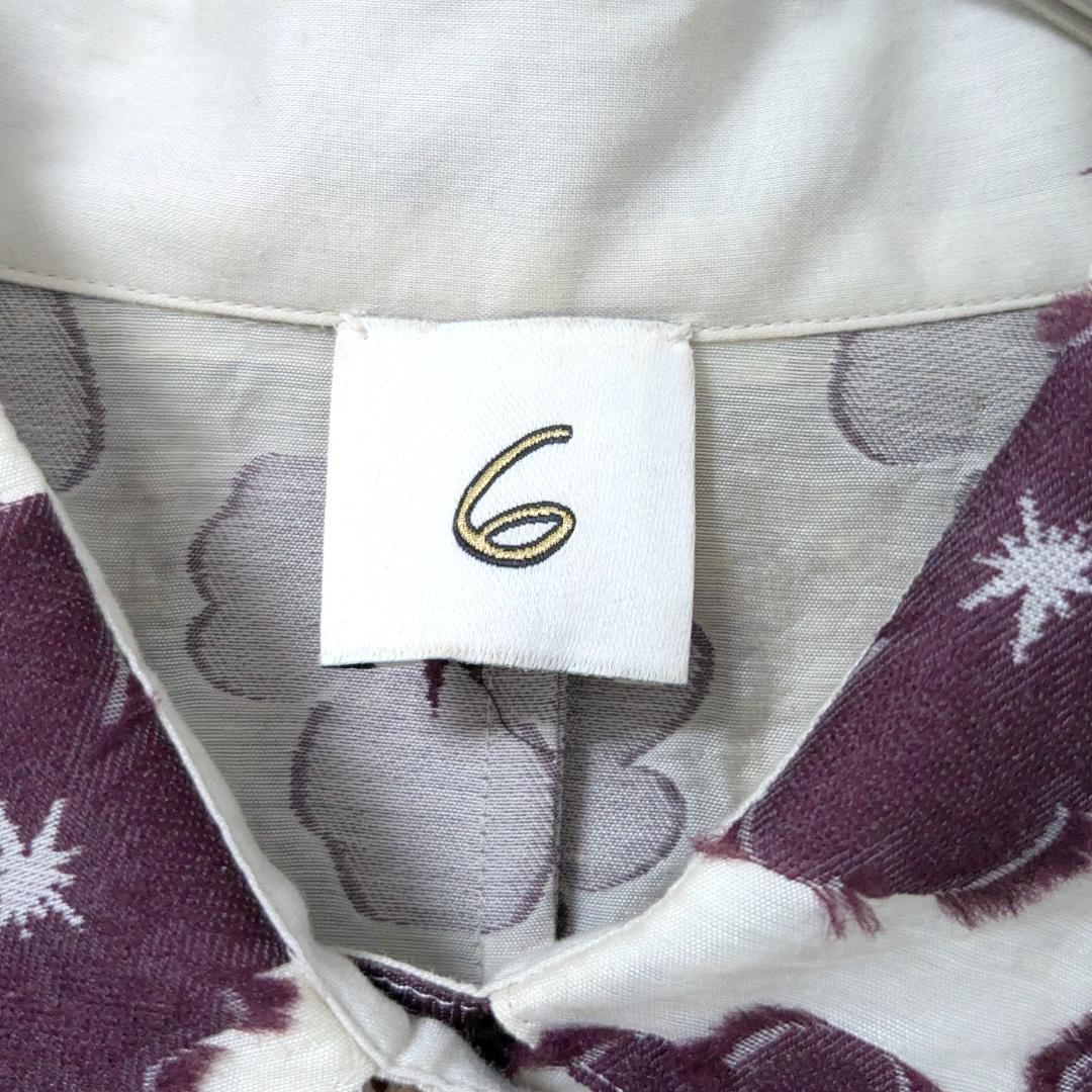 ＜6(ROKU)＞フラワー ジャカード ショートスリーブシャツ