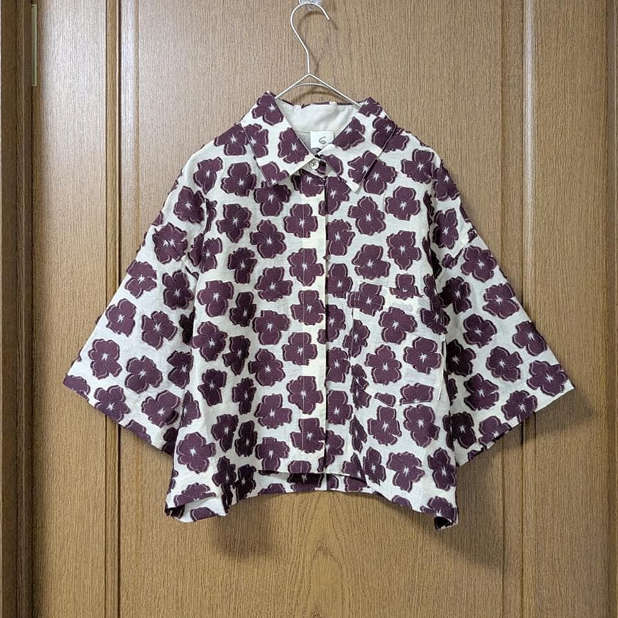 ＜6(ROKU)＞フラワー ジャカード ショートスリーブシャツ