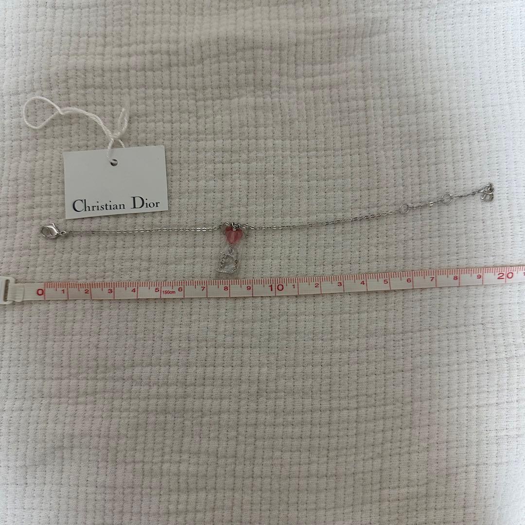 【新品未使用】Diorブレスレット ロゴハート型チャーム