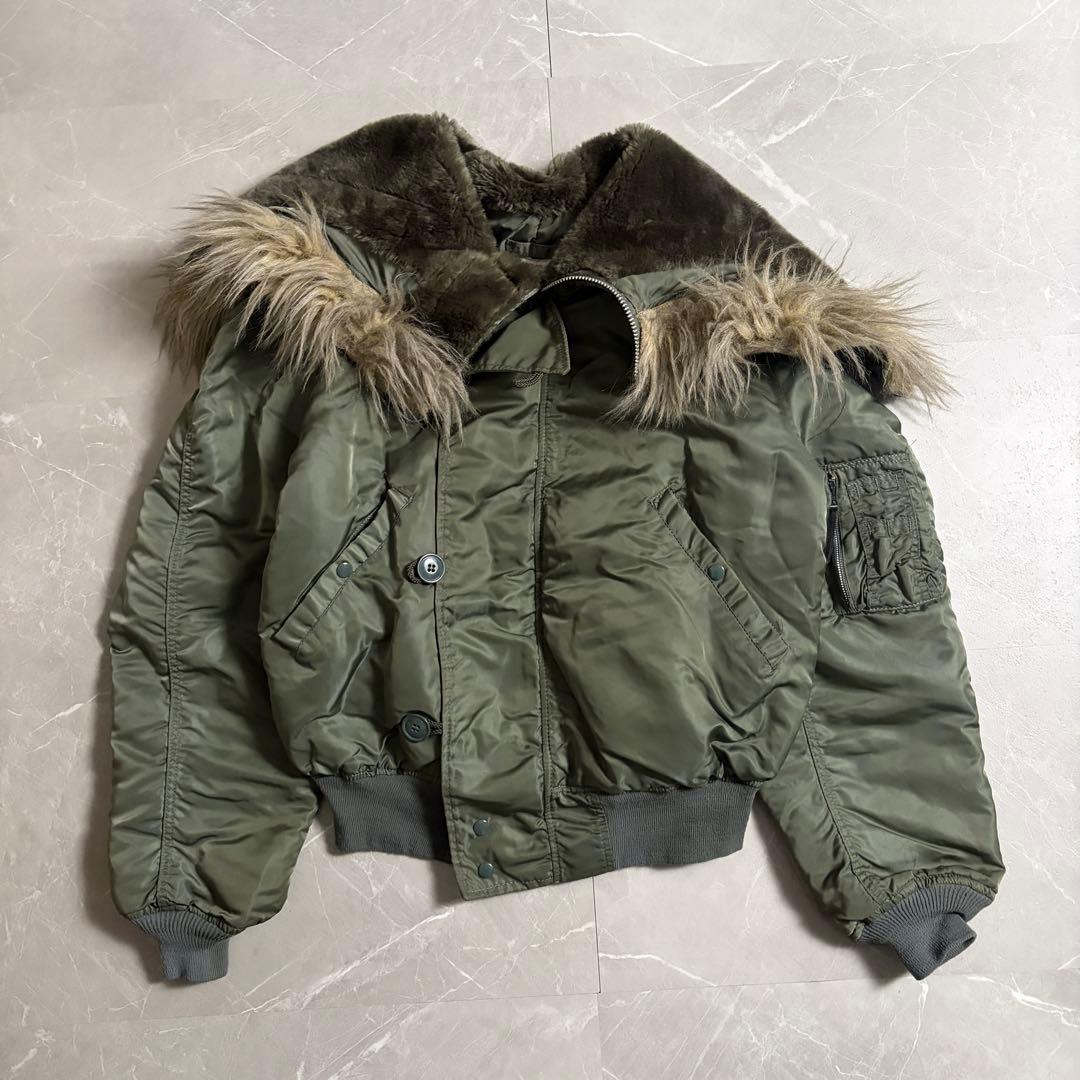 USA製　ALPHA フライトジャケット　N-2B Lサイズ　短丈　y2k