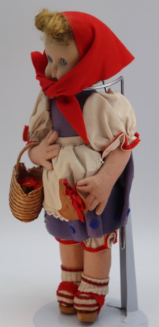 LENCI DOLL アンティークのレンチ・ドール 赤い頭巾の人形 31cm