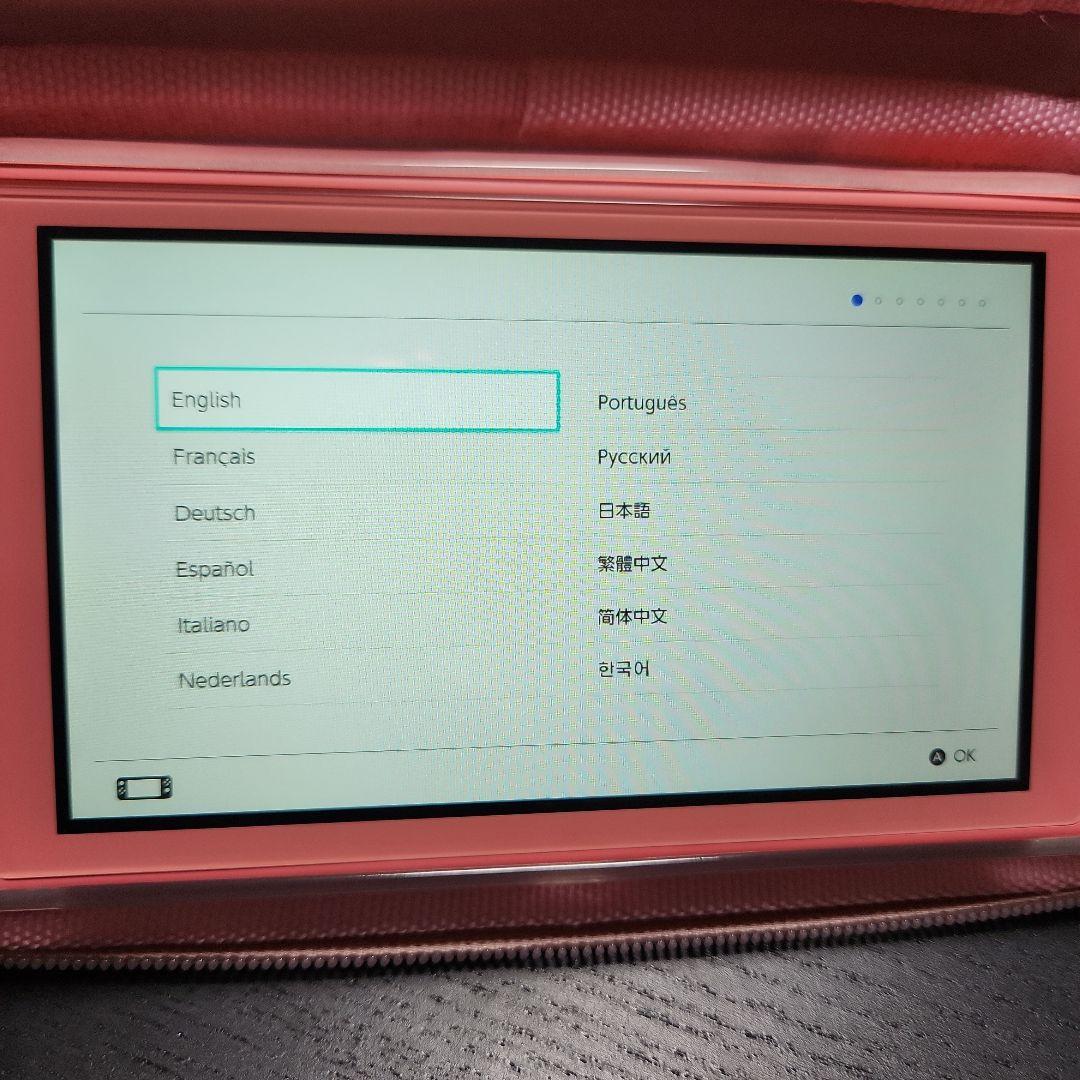 Switchライト ケース カバー付き コーラルピンク