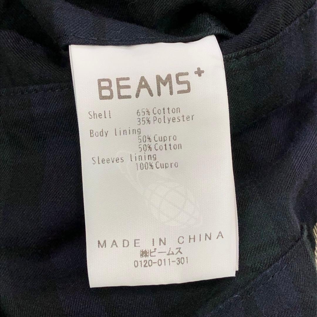 美品⭐ビームスプラス ステンカラーコート チェック Mサイズ ロング丈