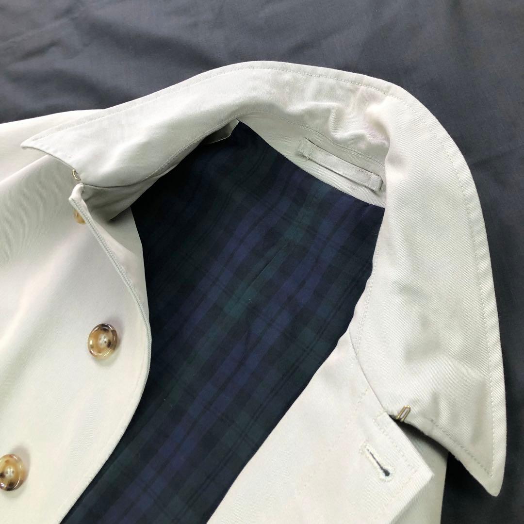 美品⭐ビームスプラス ステンカラーコート チェック Mサイズ ロング丈