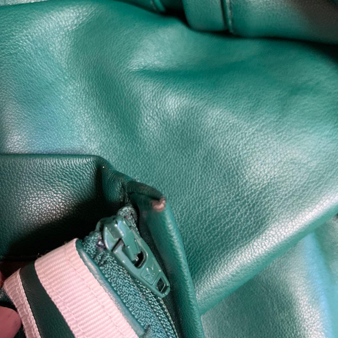 超美品　adidas　トラックパンツ　レザー　ファイヤーバード　スリーストライプ