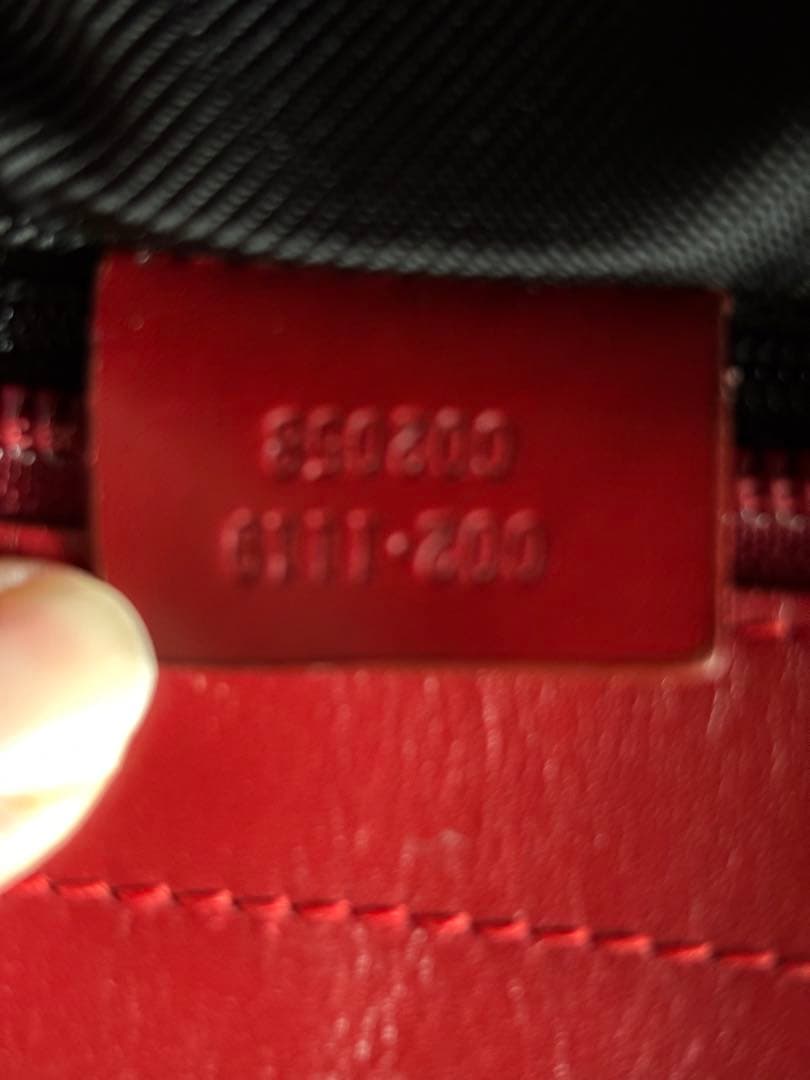 GUCCI グッチ GGキャンバス レザー トートバッグ 赤　002 1119